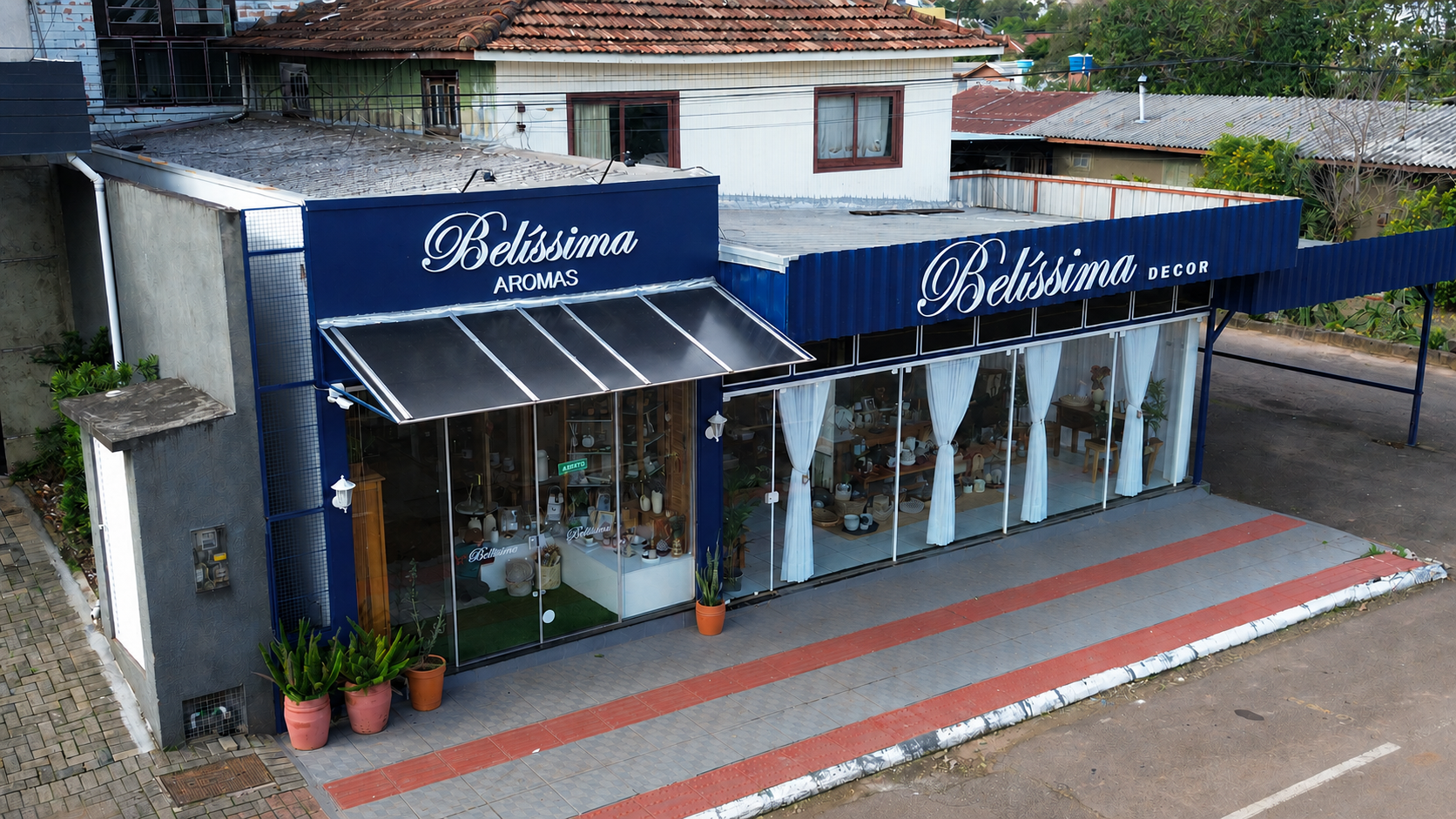 Fachada da Belíssima Aromas & Decor em São José do Cedro
